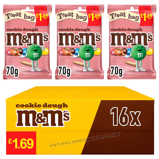 M&M’s Cookie Dough Milk Chocolate Bag 70g PMP (Case of 16)