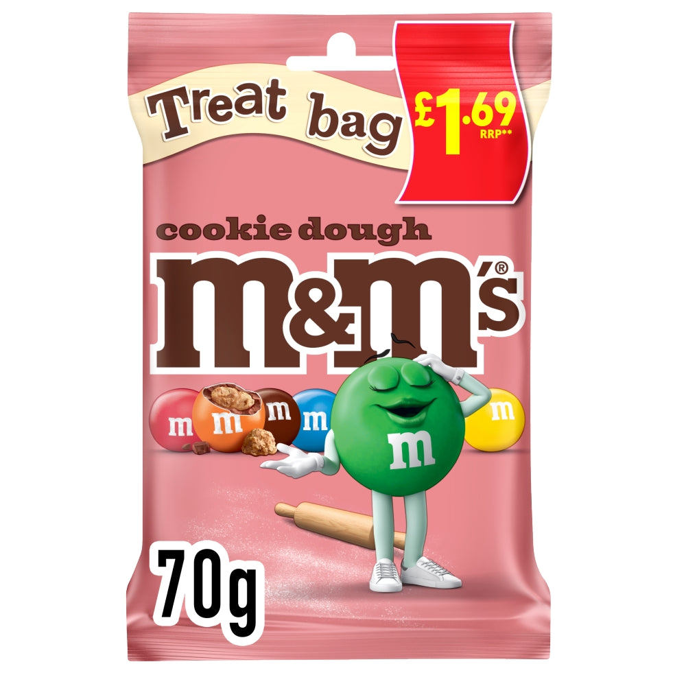 M&M’s Cookie Dough Milk Chocolate Bag 70g PMP (Case of 16)