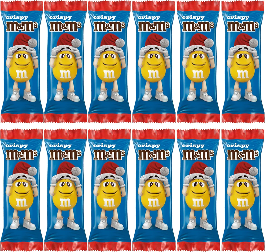 M&M's Crispy Milk Chocolate Christmas Santa Treat 12 x 29g