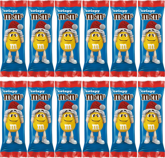 M&M's Crispy Milk Chocolate Christmas Santa Treat 12 x 29g