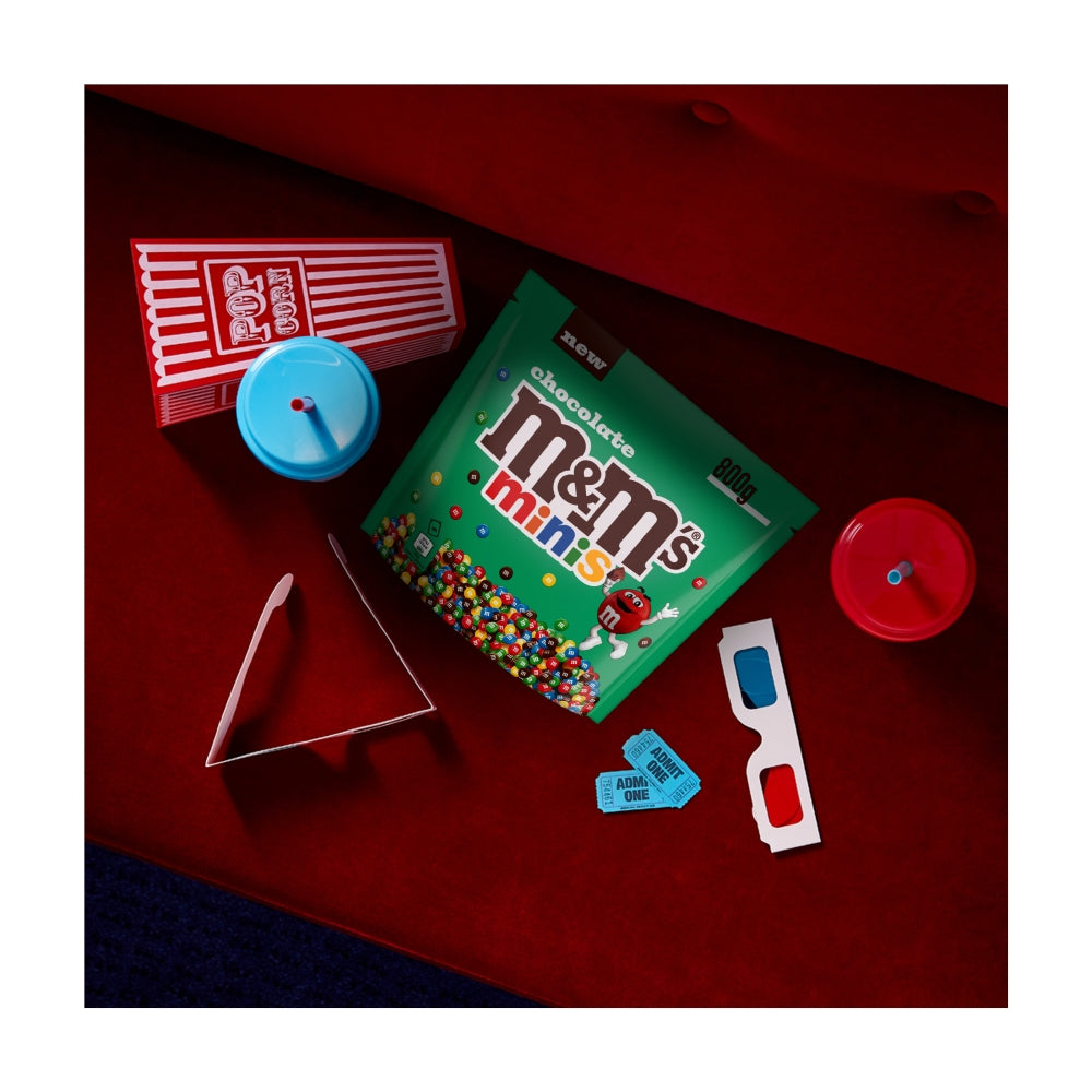 M&M’s Minis Milk Chocolate Party Mix Bulk Snack Bag 800g