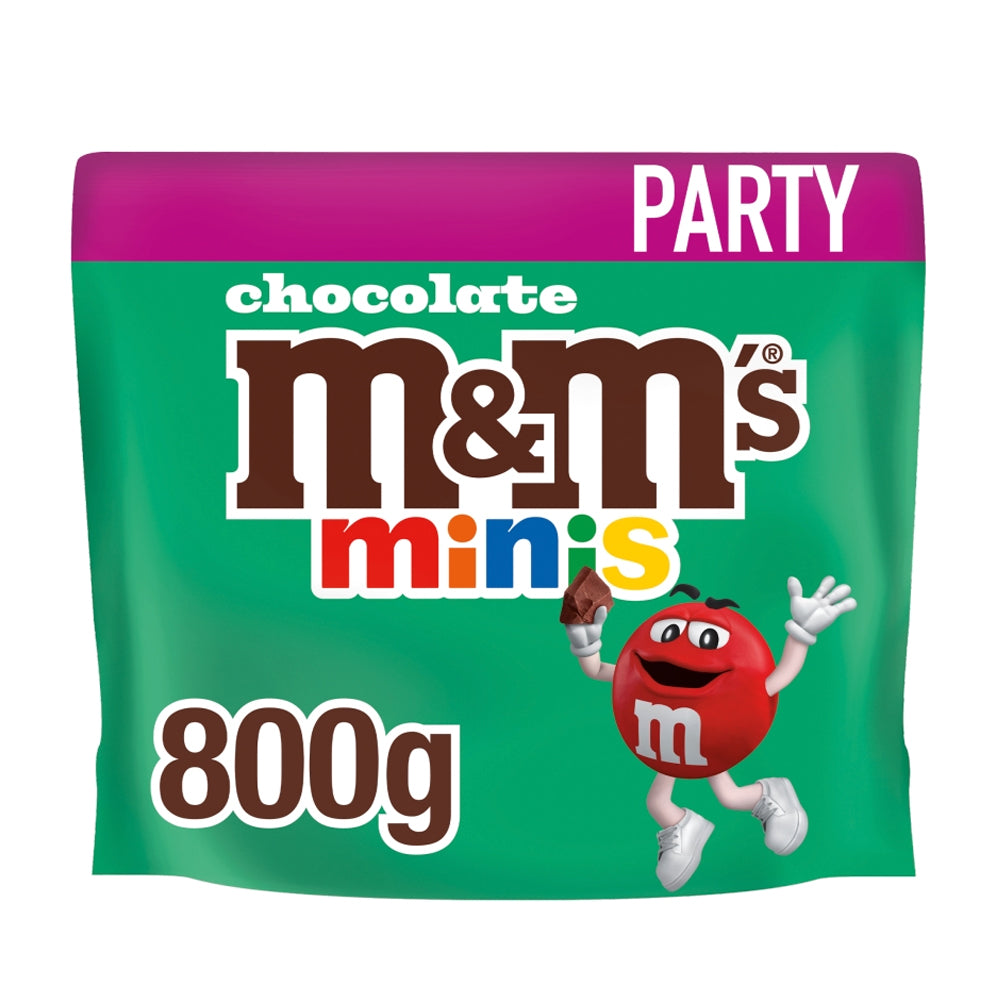 M&M’s Minis Milk Chocolate Party Mix Bulk Snack Bag 800g
