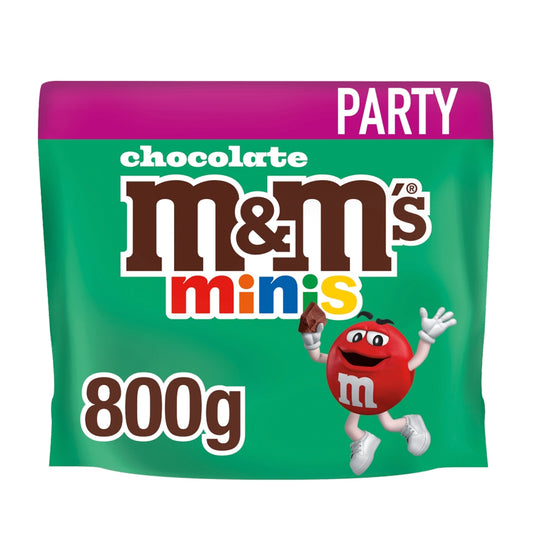 M&M’s Minis Milk Chocolate Party Mix Bulk Snack Bag 800g