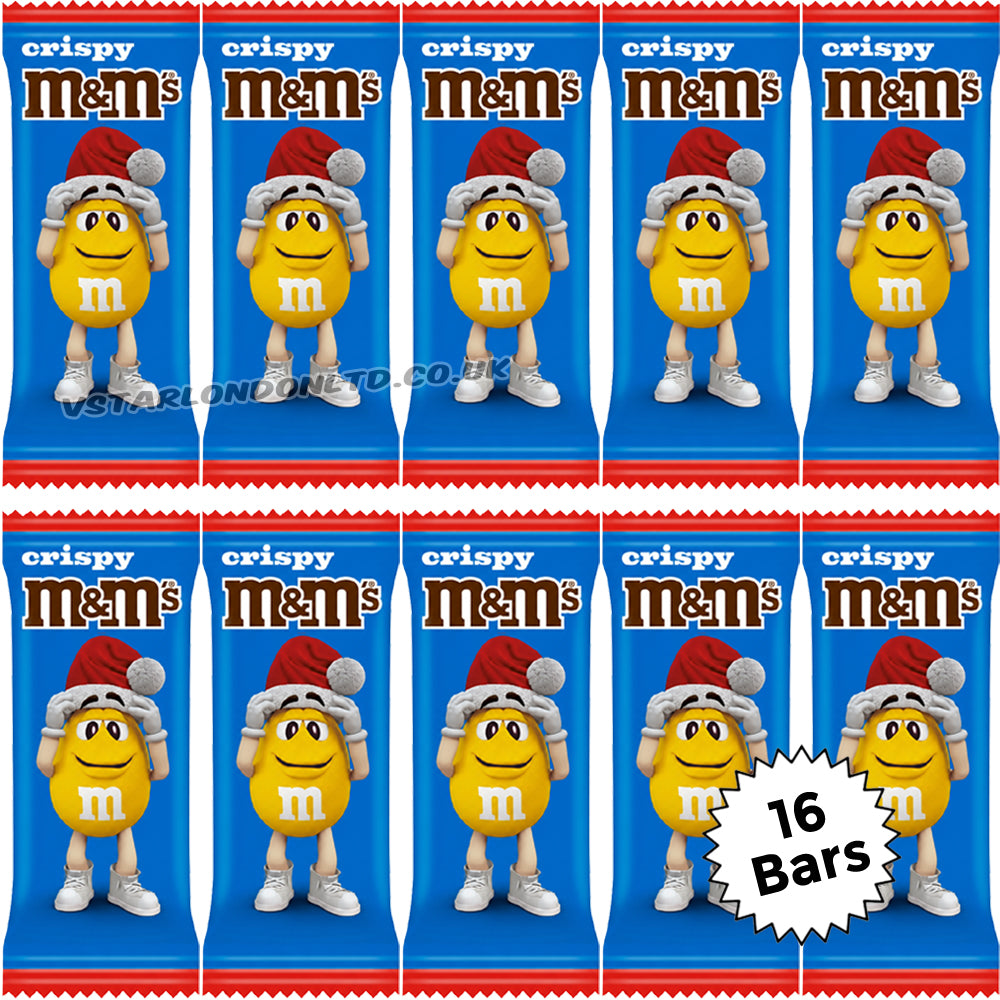 M&M's Crispy Santa Milk Chocolate 29g (16 & 32 Bars)