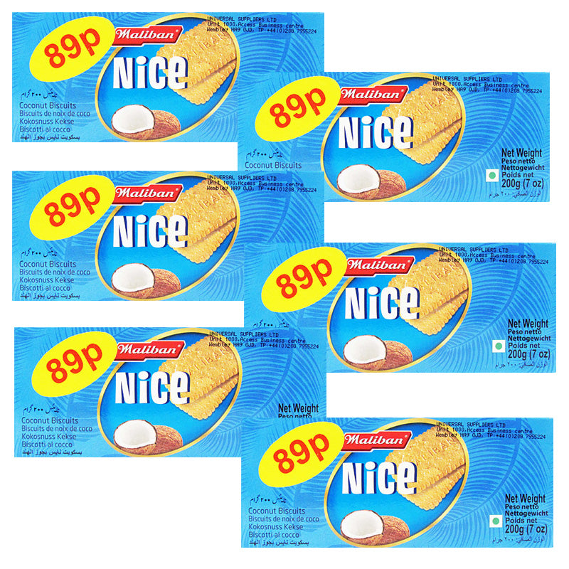 Maliban Nice Biscuit PMP 200g – 6, 12 & 24 Packs – Coconut Biscuits