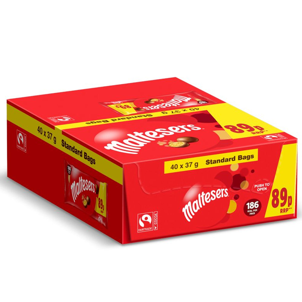Maltesers Milk Chocolate Bag 37g PMP (Box of 40)