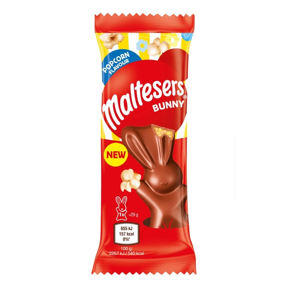 Maltesers Popcorn Chocolate Easter Bunny 29g (Box of 32)