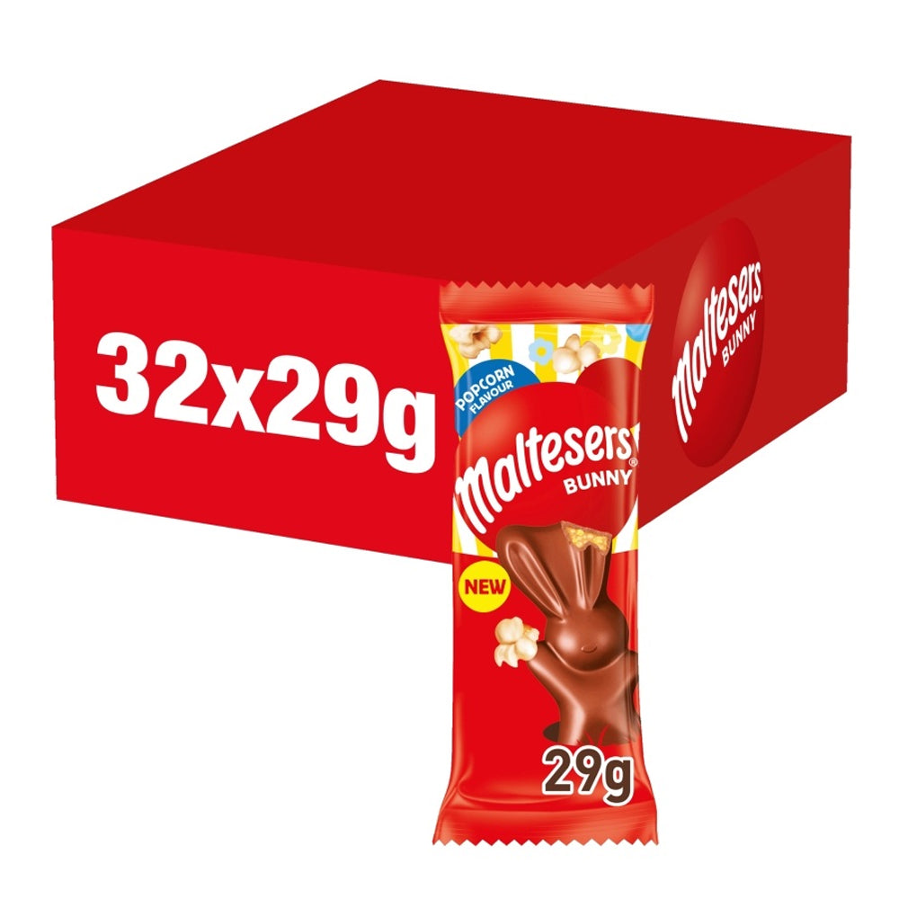 Maltesers Popcorn Chocolate Easter Bunny 29g (Box of 32)