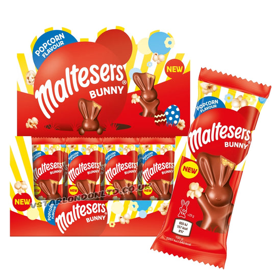 Maltesers Popcorn Chocolate Easter Bunny 29g (Box of 32)