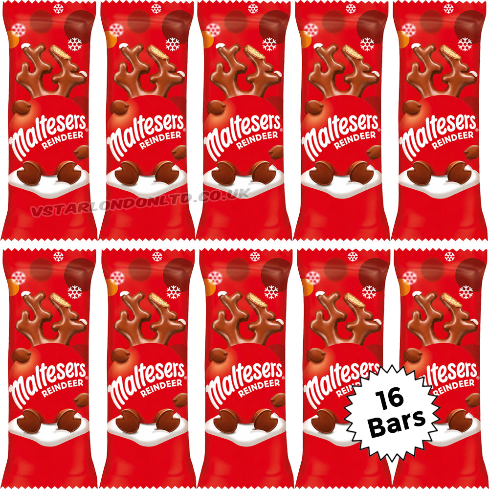 Maltesers Christmas Reindeer Milk Chocolate Bar 29g (16 & 32 Bars)