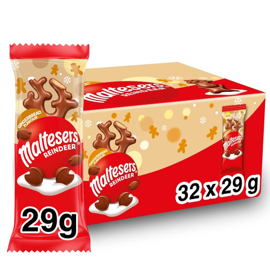 Maltesers Reindeer Gingerbread Chocolate Christmas Treat 32 x 29g