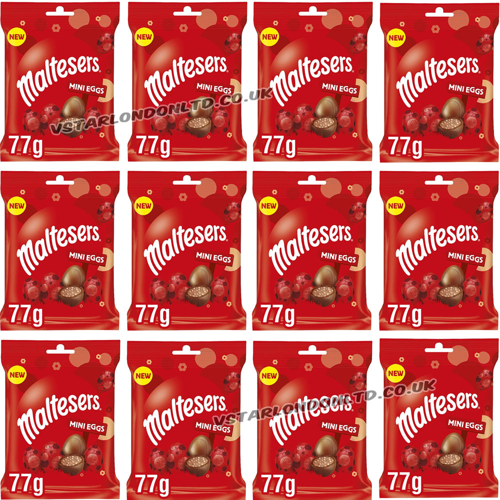Maltesers Mini Milk Chocolate Easter Eggs 77g (6, 12 & 22 Bags)