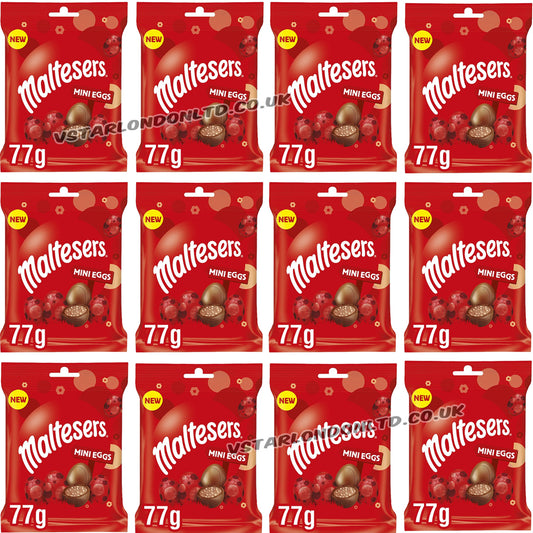 Maltesers Mini Milk Chocolate Easter Eggs 77g (6, 12 & 22 Bags)