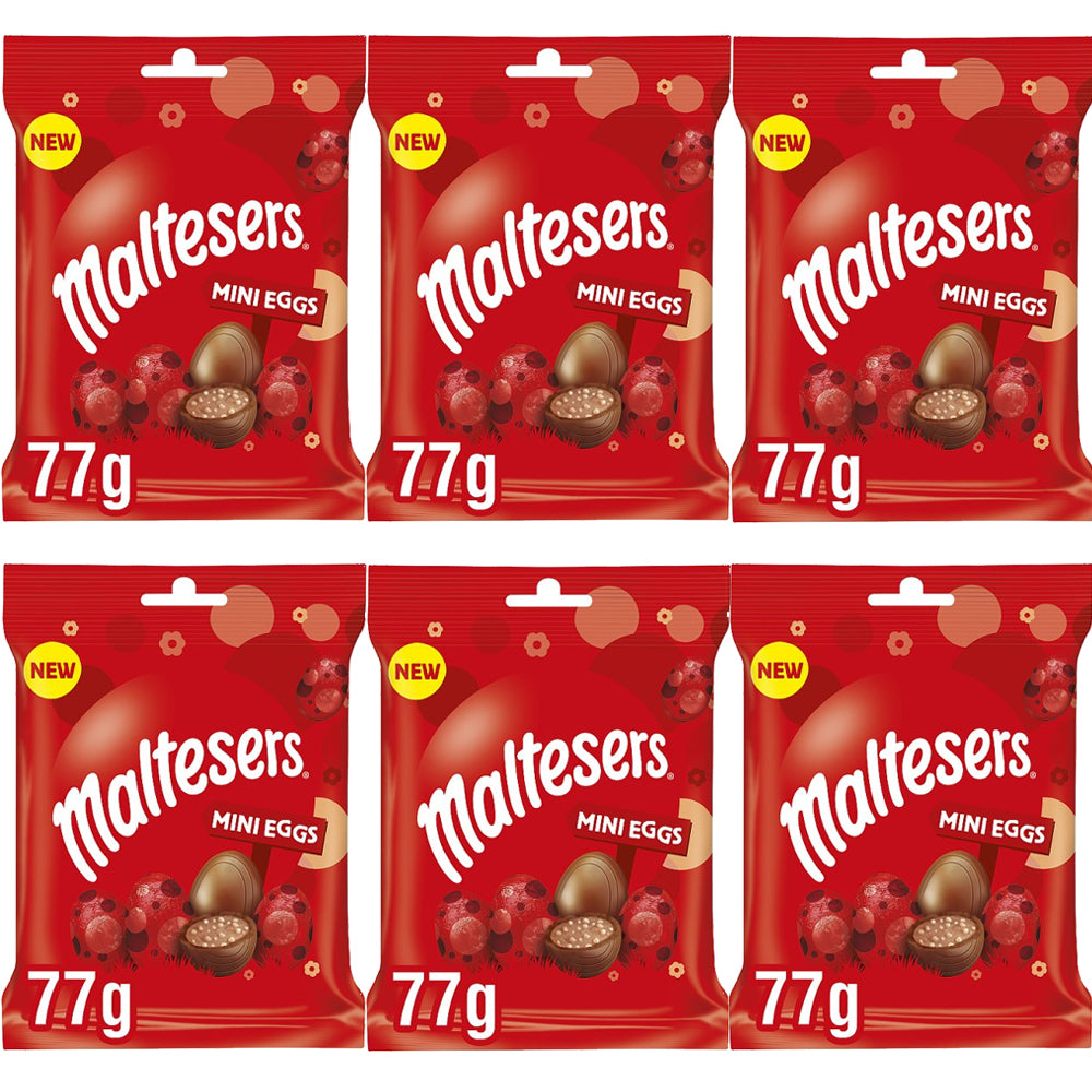 Maltesers Mini Milk Chocolate Easter Eggs 77g (6, 12 & 22 Bags)