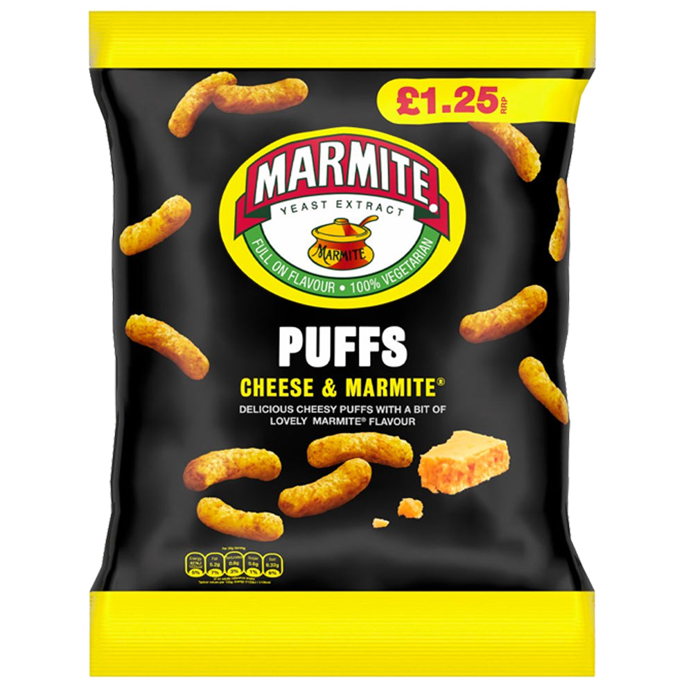 Marmite Yeast Extract Cheese & Marmite Puffs 60g (Box of 18)