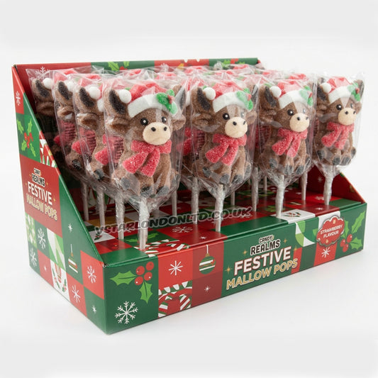 Marshmallow Christmas Highland Cow Pops 50g (Box of 12 Mallows)