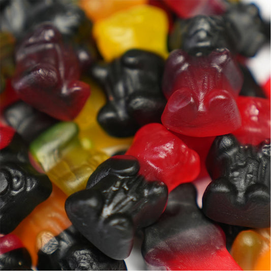 Matthijs Neon Fruit Sweet Liquorice Bears – 1kg Bag | Gluten Free Dutch Candy