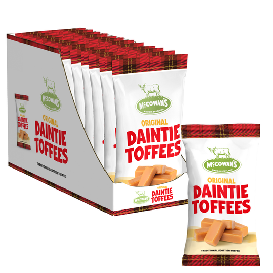 McCowan's Daintie Toffee Bag 110g (Box of 12) – Traditional Scottish Creamy Toffee