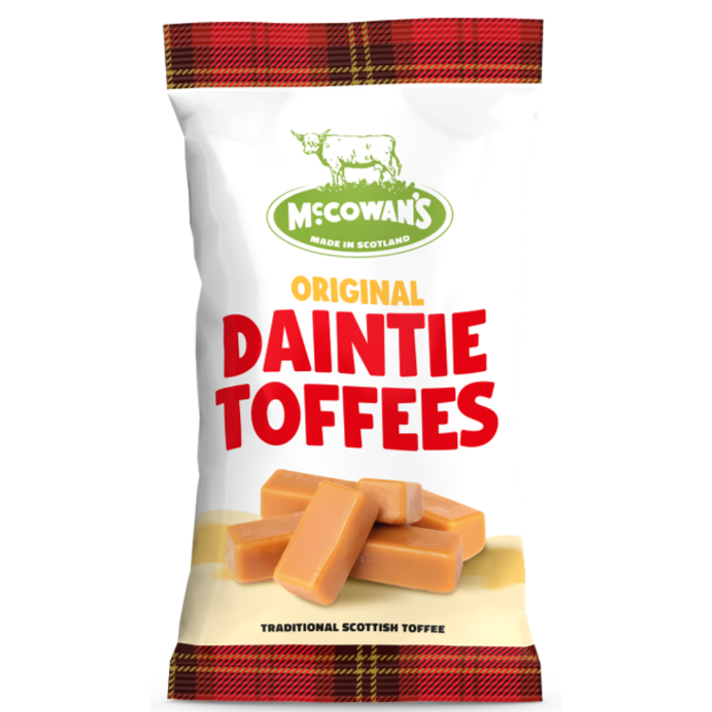 McCowan's Daintie Toffee Bag 110g (Box of 12) – Traditional Scottish Creamy Toffee