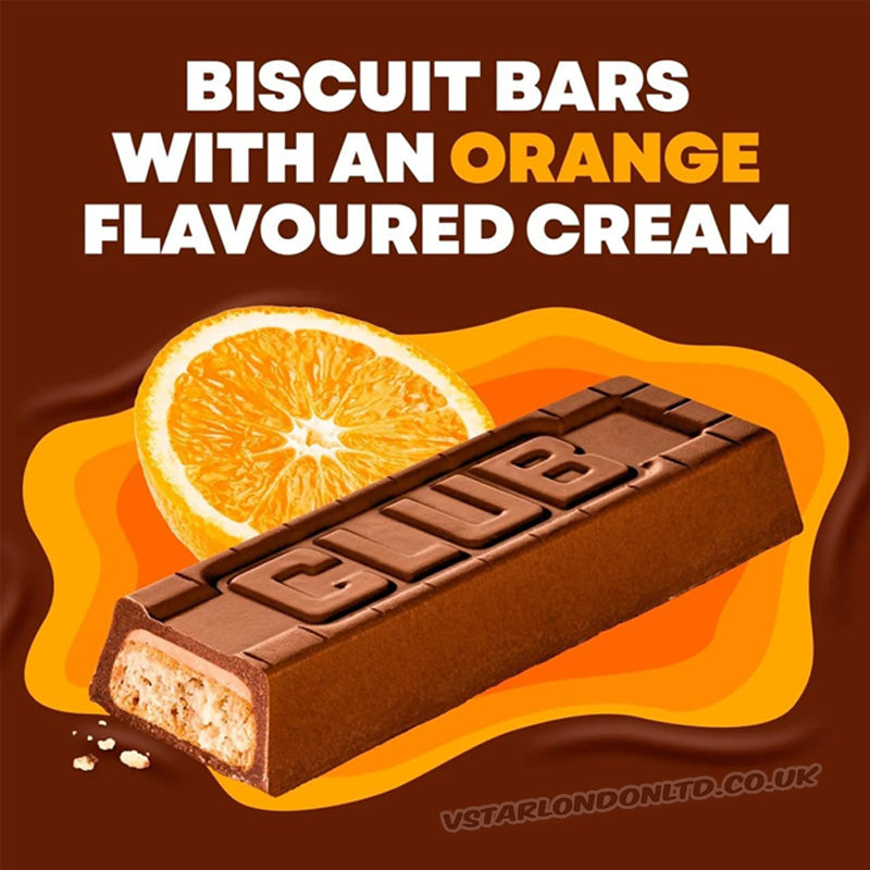 McVitie's Club Layers Orange 39g PMP – 12 & 24 Packs Milk Chocolate Wafer Bars