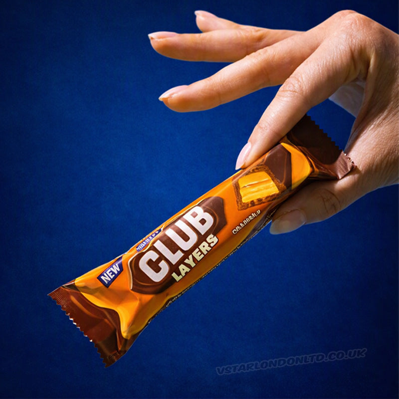 McVitie's Club Layers Orange 39g PMP – 12 & 24 Packs Milk Chocolate Wafer Bars