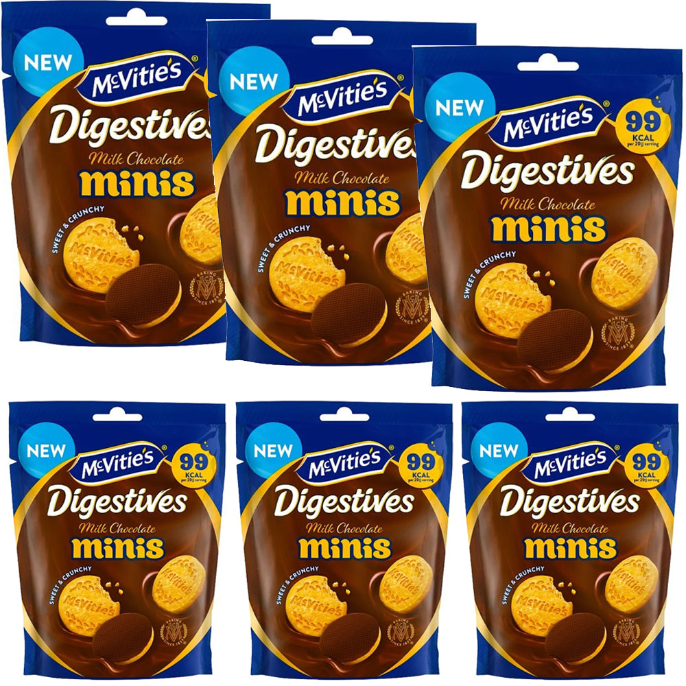 McVitie's Milk Chocolate Digestive Minis Biscuits 80g PMP (Box of 6)