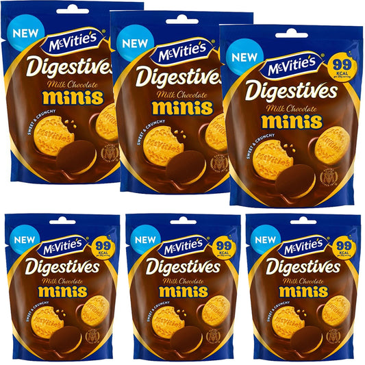 McVitie's Milk Chocolate Digestive Minis Biscuits 80g PMP (Box of 6)
