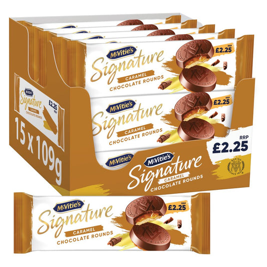 McVitie's Signature Caramel Chocolate Rounds 15 x 109g PMP