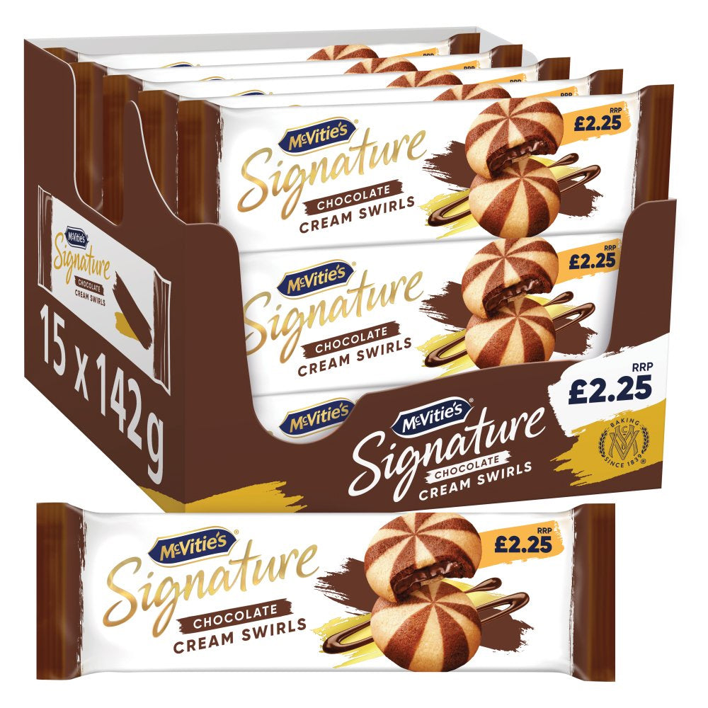 McVitie's Signature Chocolate Cream Swirls Biscuits 15 x 142g – UK Cash ...