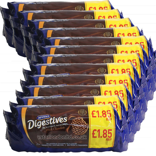 McVitie's Chocolate Digestive Biscuits 266g – Case of 15 Packs