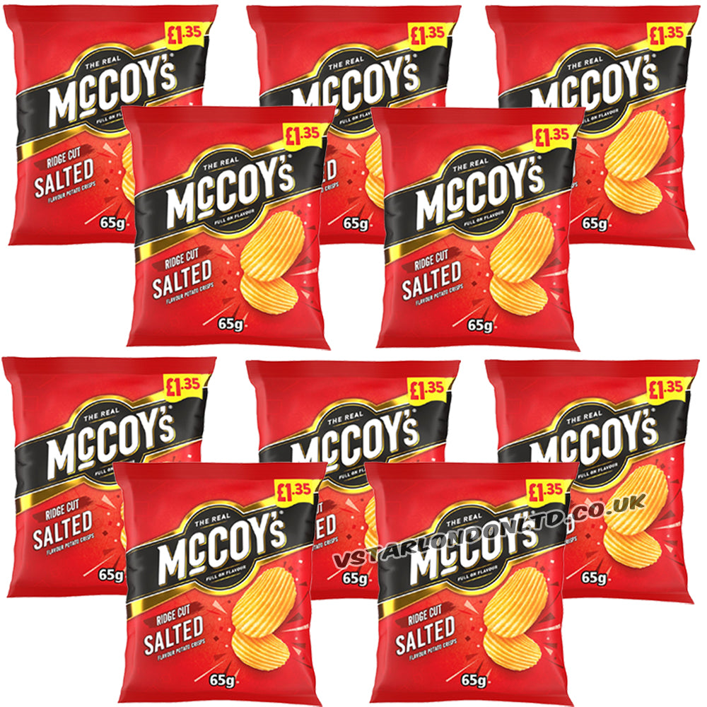 McCoy’s Salted Crisps 65g PMP (10 & 20 Bags)