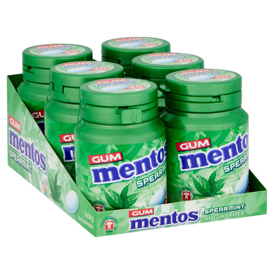 Mentos Gum Spearmint Sugar Free 40 Pieces 56g (Case of 6)
