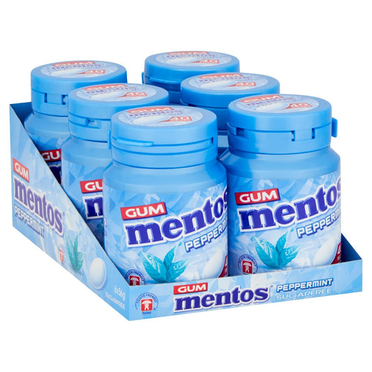 Mentos Peppermint Sugar Free Gum 40 Pieces 56g (Case of 6)