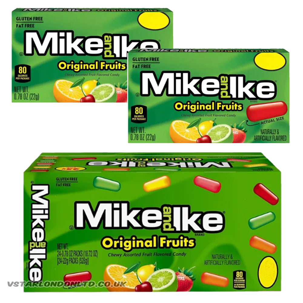 Mike & Ike Original Fruits – 24 x 22g Mini Boxes