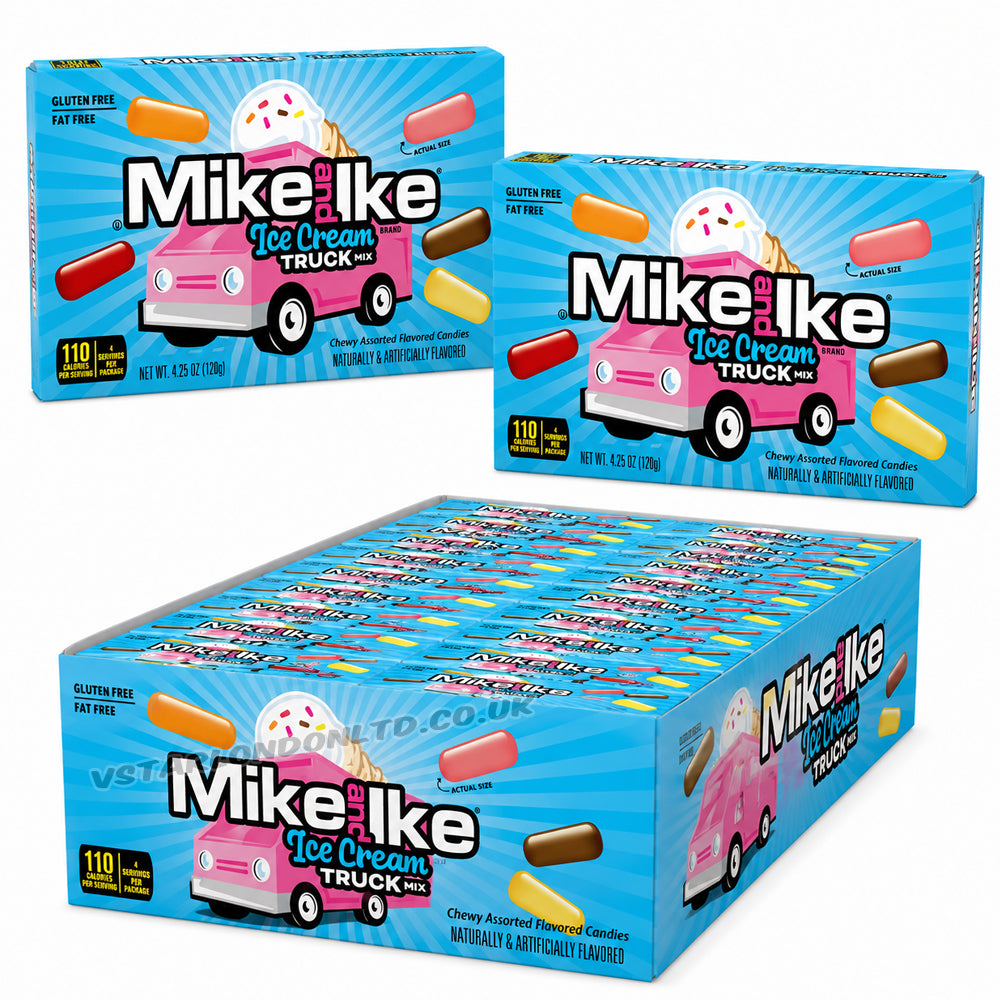 Mike & Ike Ice Cream Truck Mix Theatre Box 120g (6 & 12 Boxes)