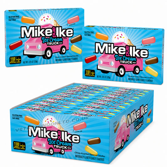 Mike & Ike Ice Cream Truck Mix Theatre Box 120g (6 & 12 Boxes)