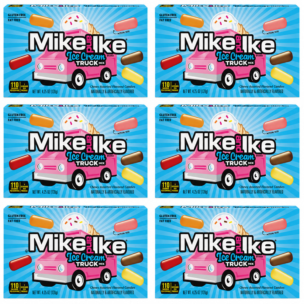 Mike & Ike Ice Cream Truck Mix Theatre Box 120g (6 & 12 Boxes)