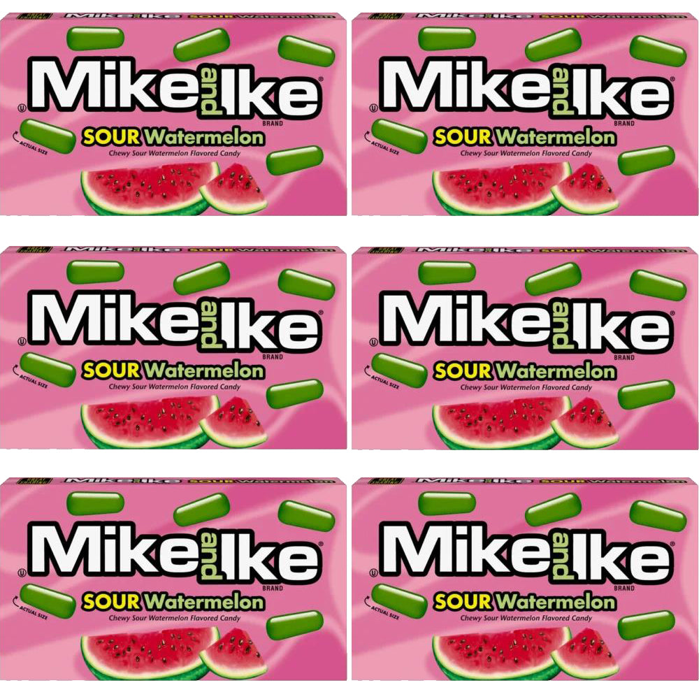 Mike & Ike Sour Watermelon Theatre Box 120g (6 & 12 Boxes)