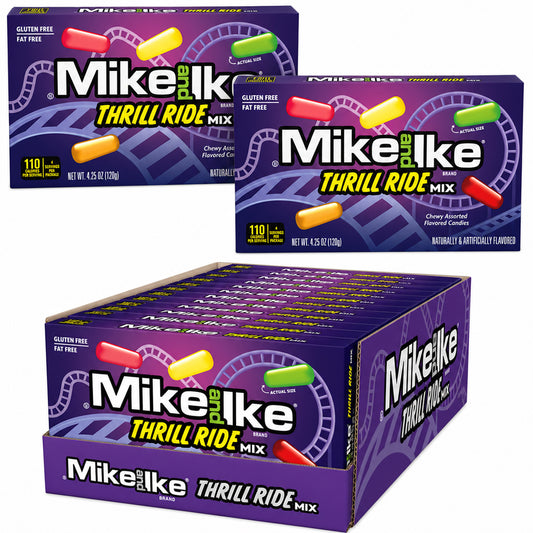 Mike & Ike Thrill Ride Mix Theatre Box 120g (6 & 12 Boxes)