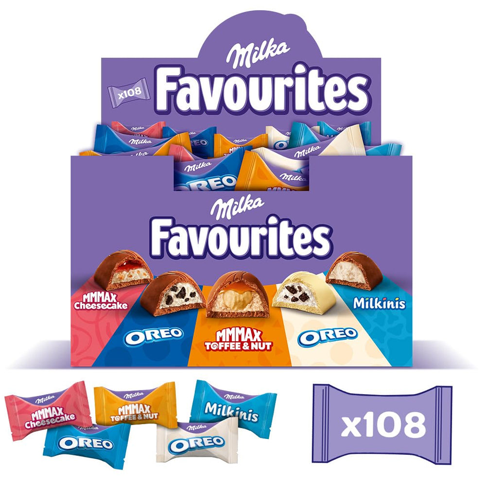 Milka Favourites Chocolate Mix 500g & 1kg – 5 Varieties, Individually Wrapped