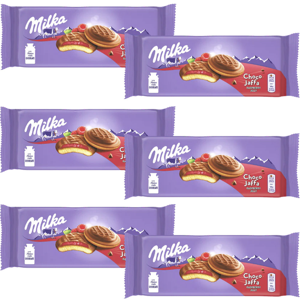 Choco Jaffa Raspberry Milka Jaffa – Chocolate, Orange & Raspberry Jelly Biscuits – UK Cash ...