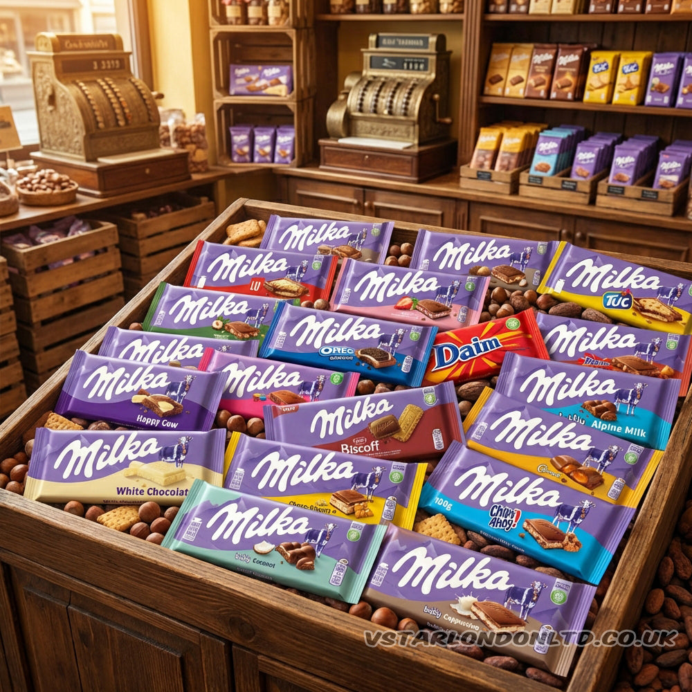 Milka Mixed Chocolate Bars 87g–100g Random Selection (6, 12 & 24 Bars)