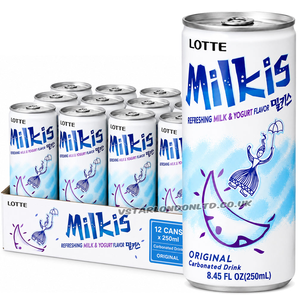 Milkis Refreshing Milk & Yogurt Original Korean Cream Soda 250ml (6 & 12 Cans)