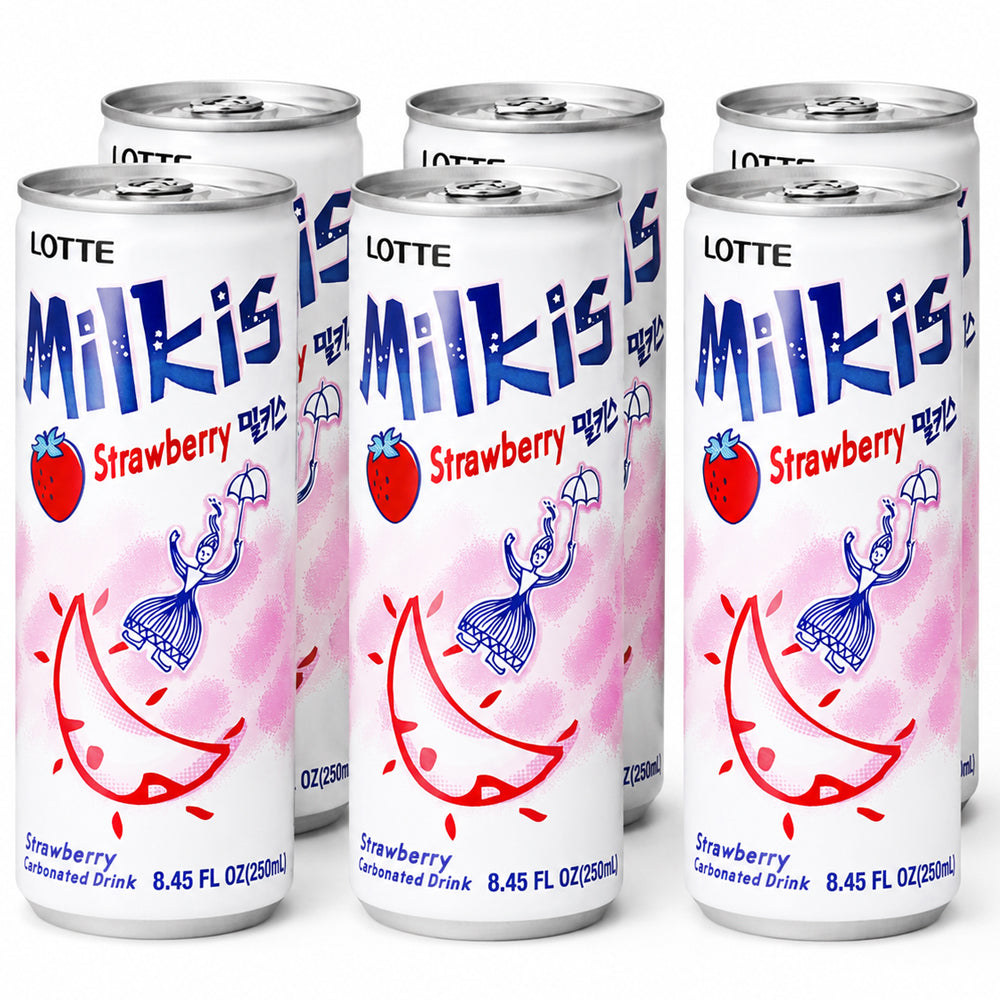 Milkis Strawberry Korean Cream Soda 250ml (6 & 12 Cans)