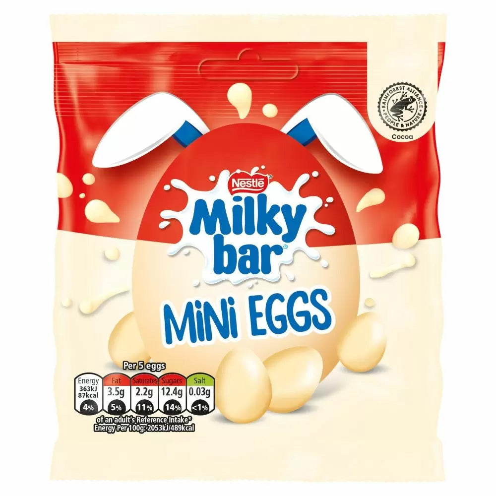 Milkybar White Chocolate Mini Eggs 12 x 80g | Easter 2025 Treats