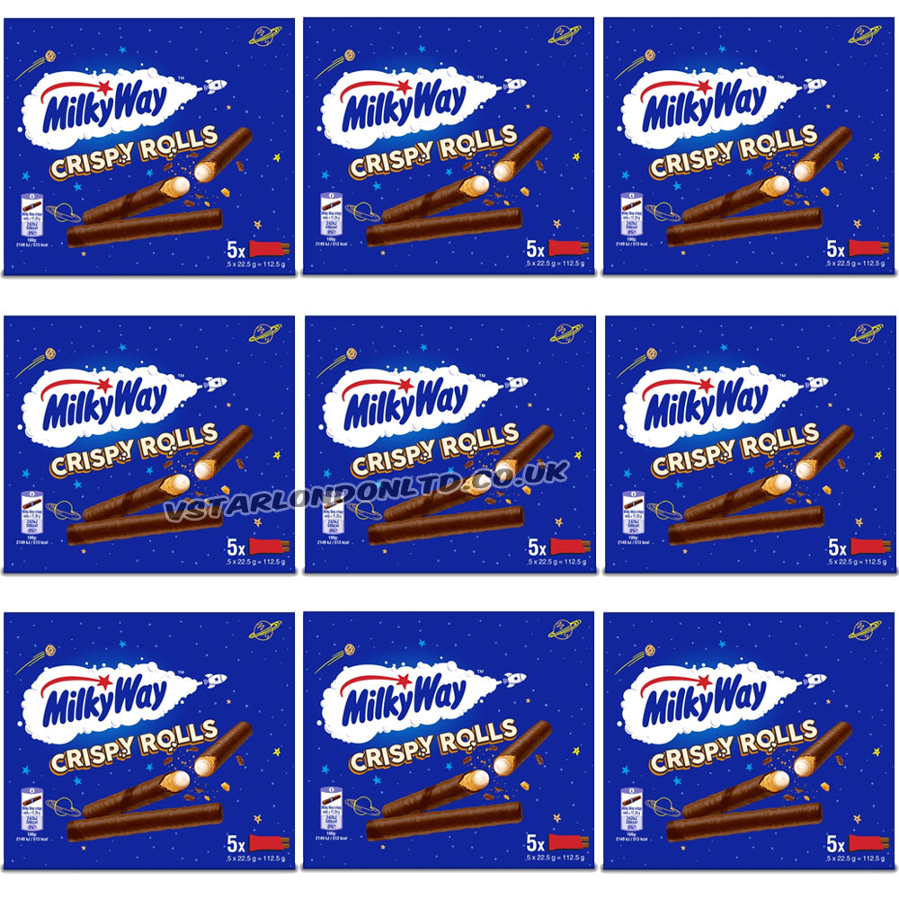 Milky Way Crispy Rolls Snack Bars 5 Pack Multipack 112.5g (9 & 14 Packs)