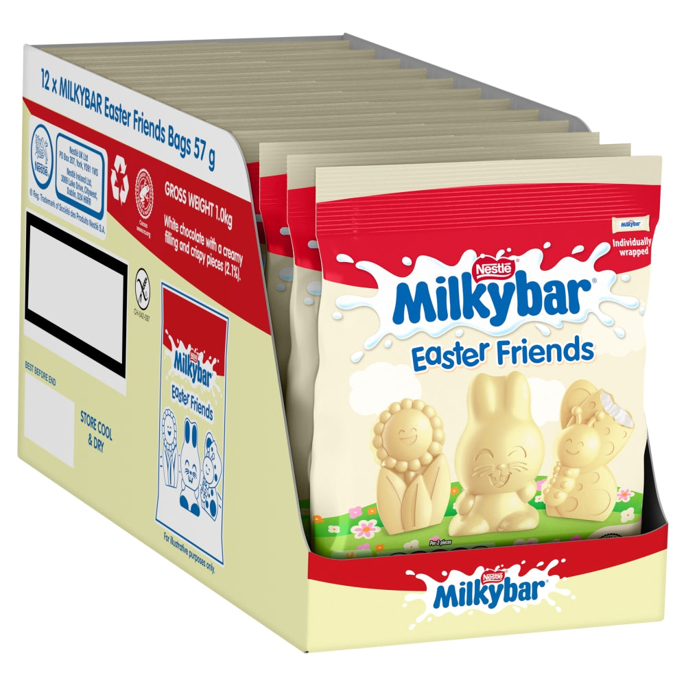 Milkybar Easter Friends White Chocolate Figures 57g (Box of 12)