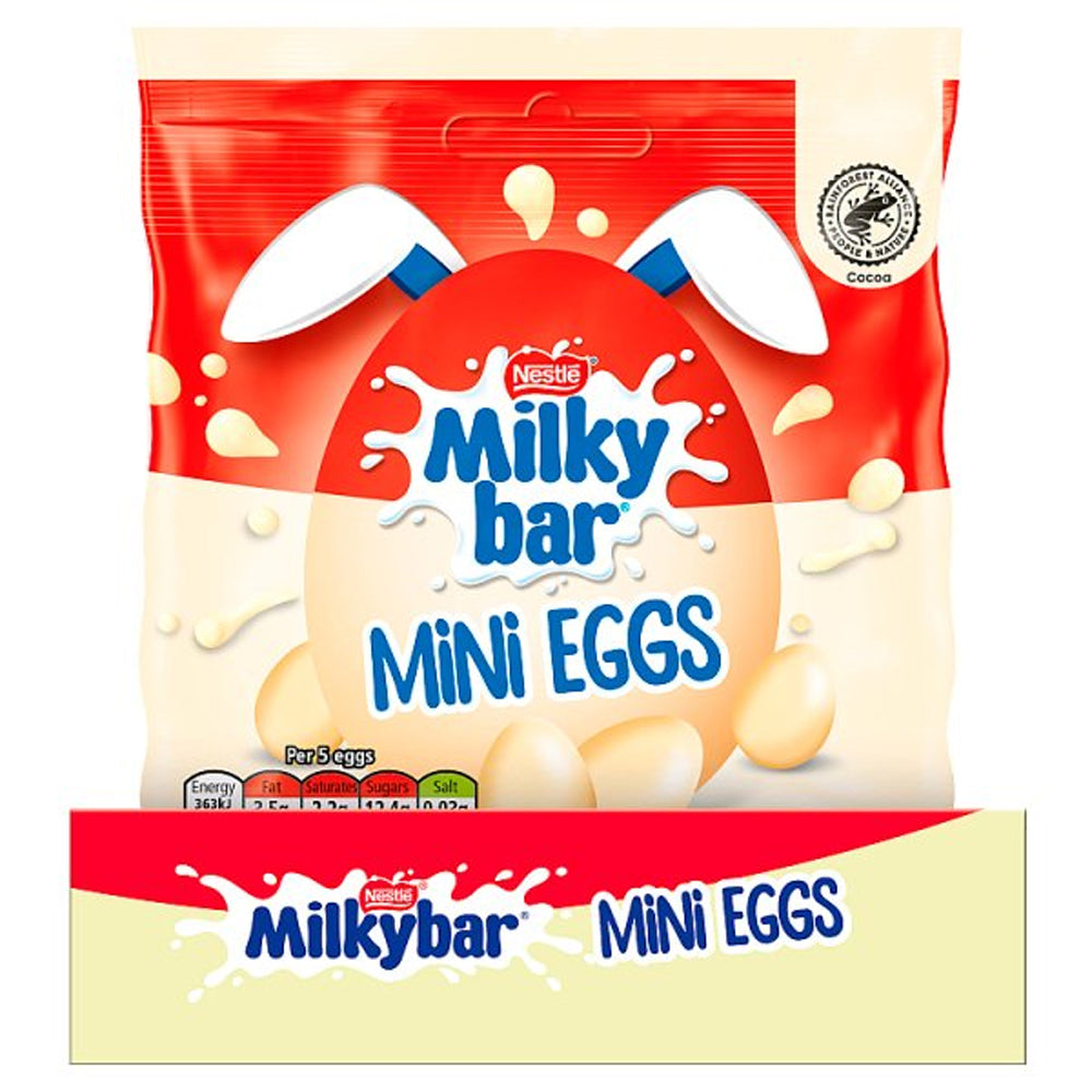 Milkybar White Chocolate Easter Mini Eggs Sharing Bag 80g (Box of 13)
