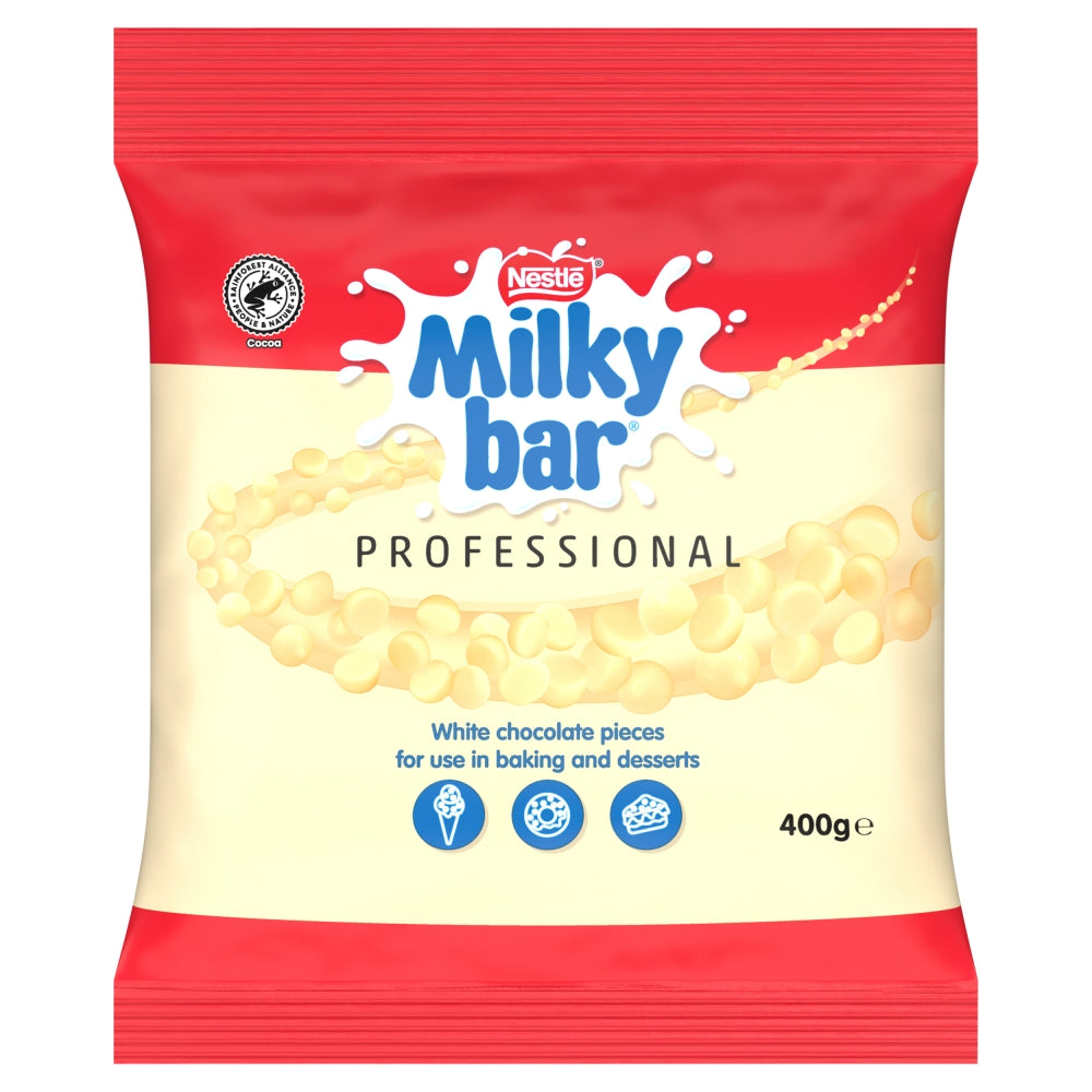 Milkybar White Chocolate Pieces 400g – Baking White Chocolate Chips