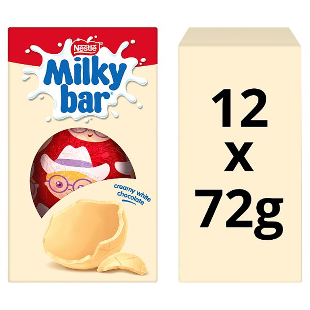Milkybar White Chocolate Small Easter Egg 72g (Box of 12)